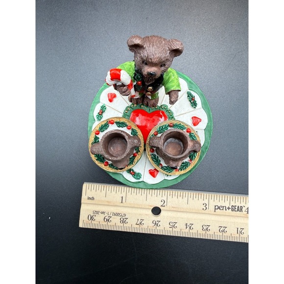 Christmas Bears Resin Miniature Tea Set - VTG - Picture 4 of 7